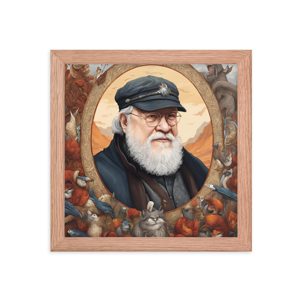 George R. R. Martin Portrait on Matte Paper Framed Poster - Concordia Style Boutique