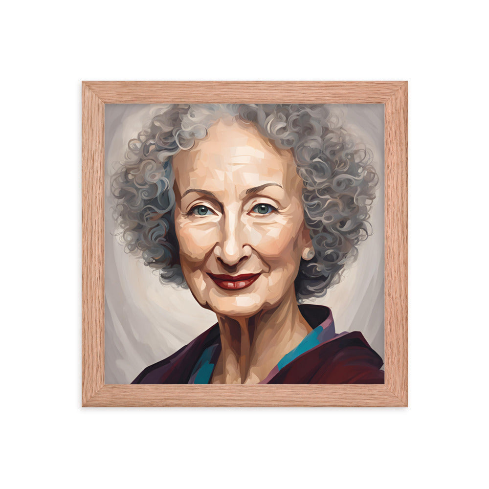 Margaret Atwood Portrait on Matte Paper Framed Poster - Concordia Style Boutique