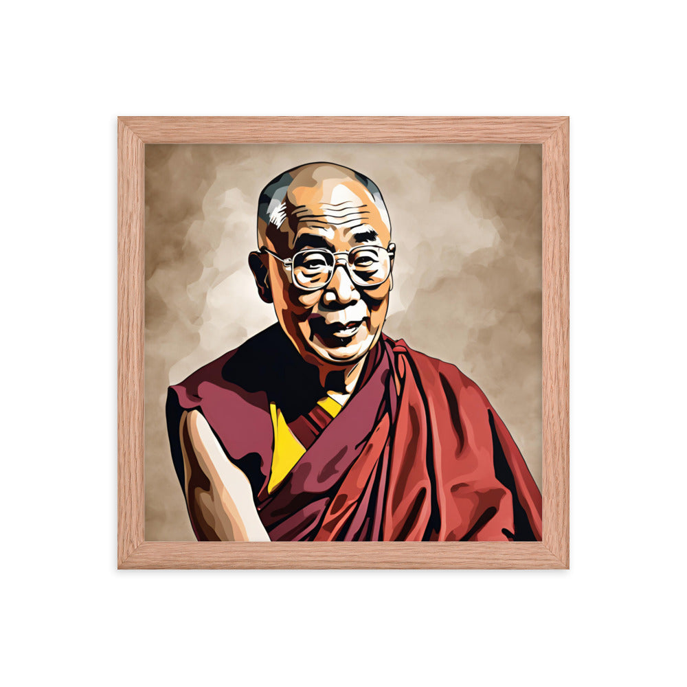 Dalai Lama Portrait on Matte Paper Framed Poster - Concordia Style Boutique