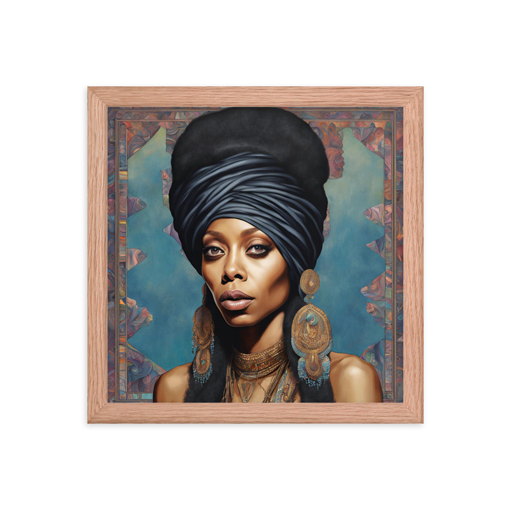 Erykah Badu Portrait on Matte Paper Framed Poster - Concordia Style Boutique