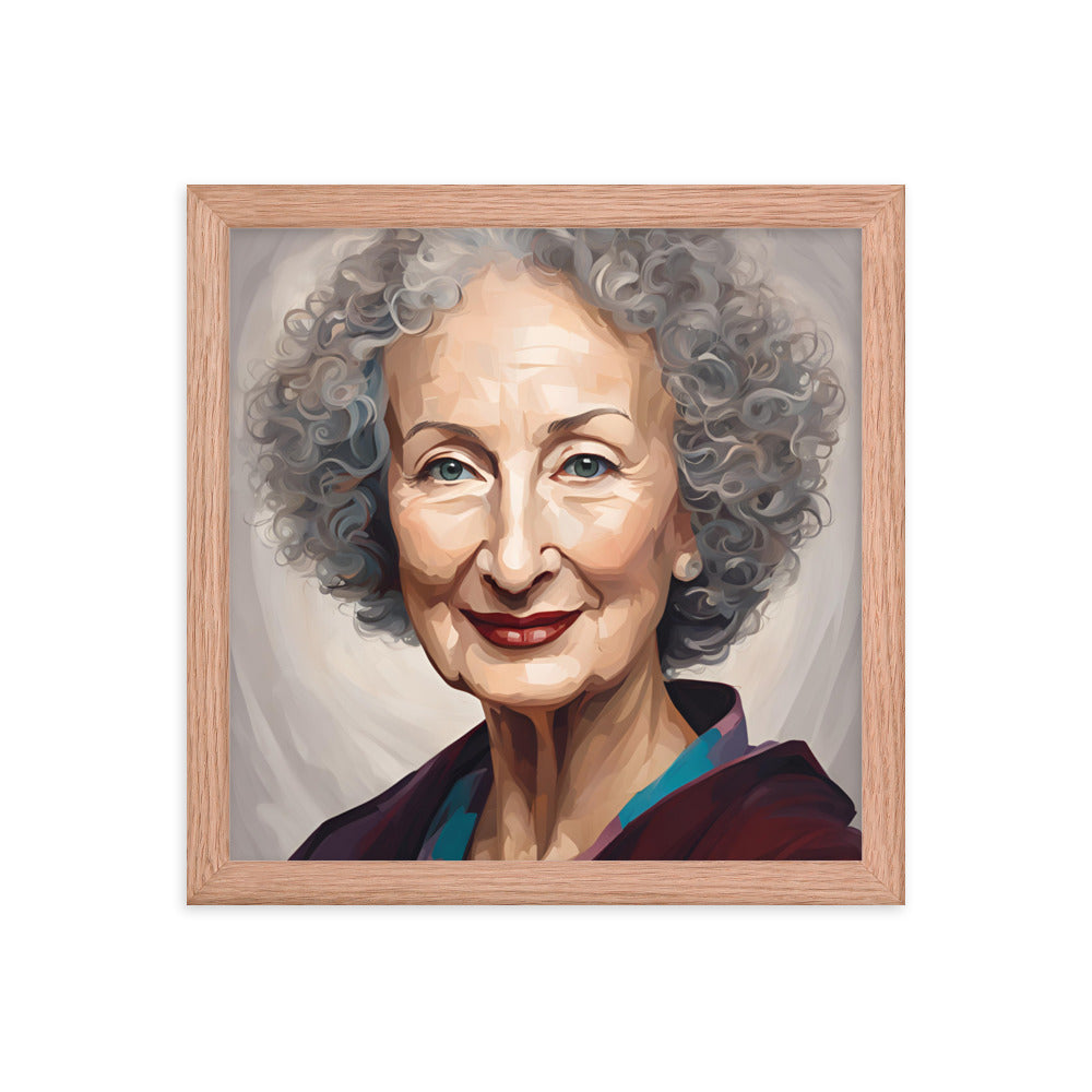 Margaret Atwood Portrait on Matte Paper Framed Poster - Concordia Style Boutique
