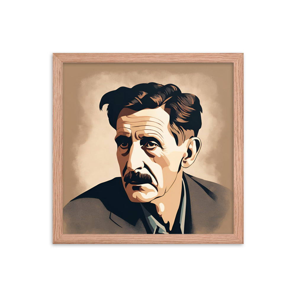 George Orwell Portrait on Matte Paper Framed Poster - Concordia Style Boutique