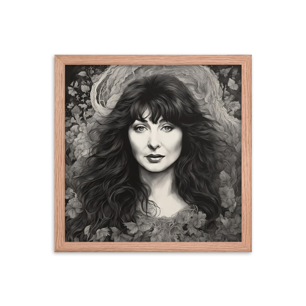 Kate Bush Portrait on Matte Paper Framed Poster - Concordia Style Boutique