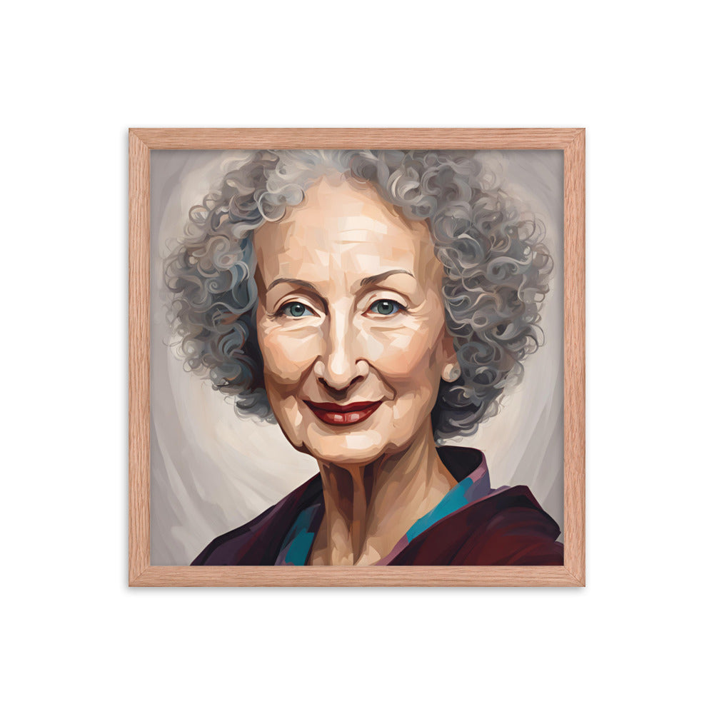 Margaret Atwood Portrait on Matte Paper Framed Poster - Concordia Style Boutique