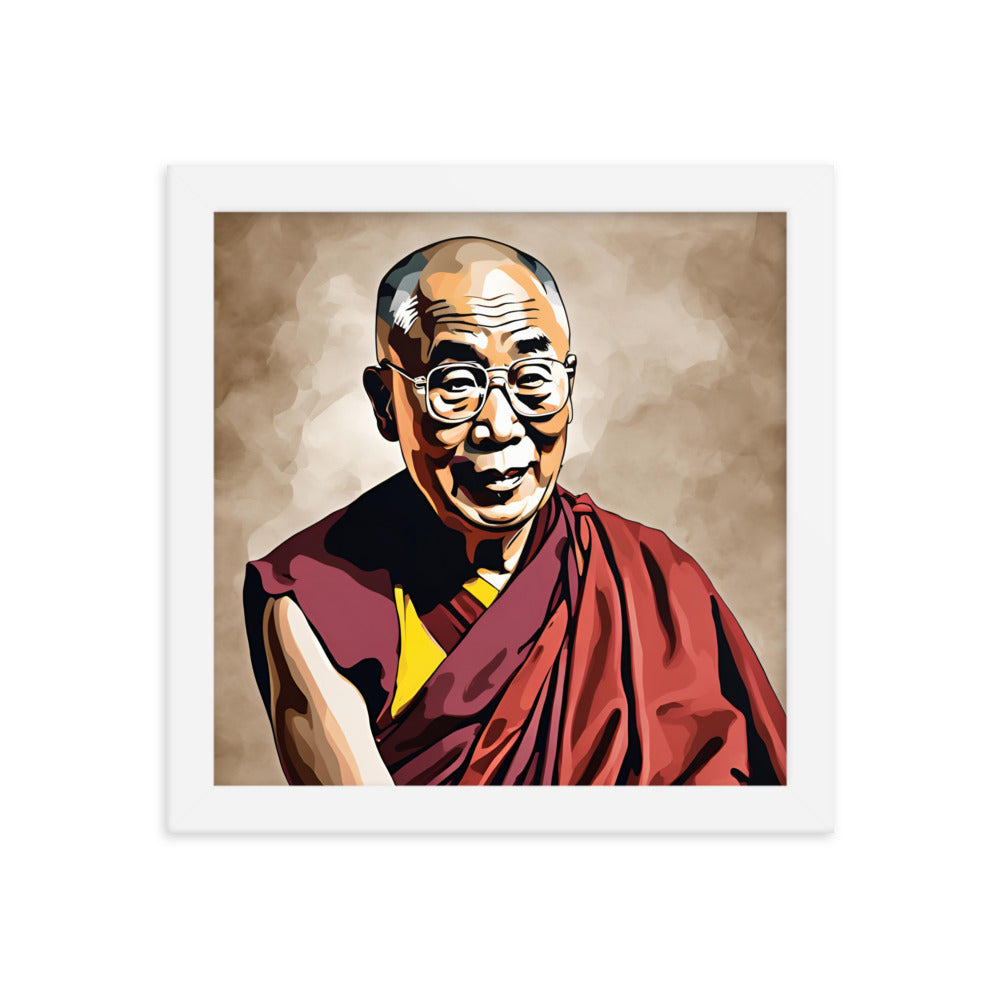 Dalai Lama Portrait on Matte Paper Framed Poster - Concordia Style Boutique
