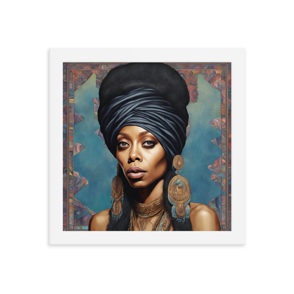 Erykah Badu Portrait on Matte Paper Framed Poster - Concordia Style Boutique