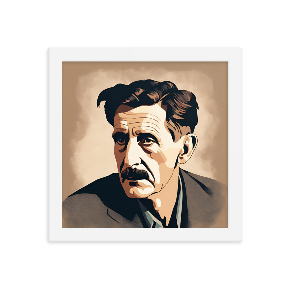 George Orwell Portrait on Matte Paper Framed Poster - Concordia Style Boutique