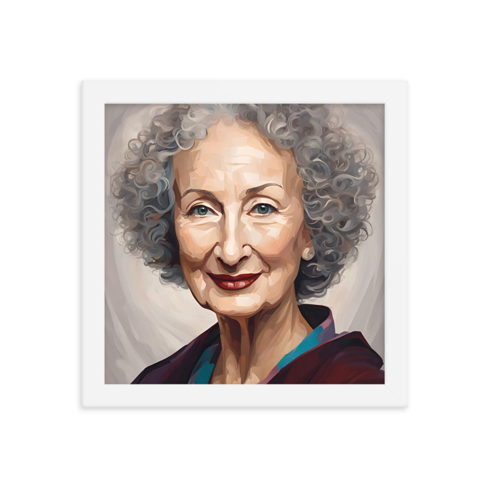 Margaret Atwood Portrait on Matte Paper Framed Poster - Concordia Style Boutique