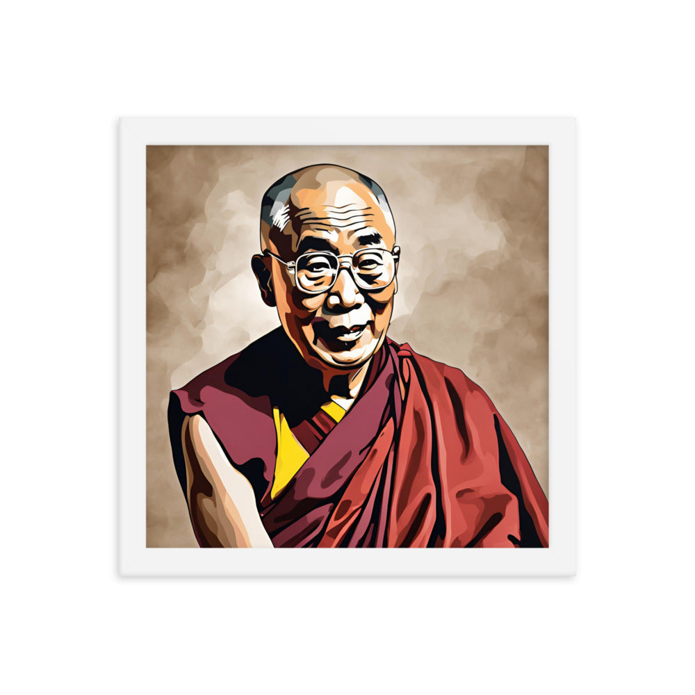 Dalai Lama Portrait on Matte Paper Framed Poster - Concordia Style Boutique