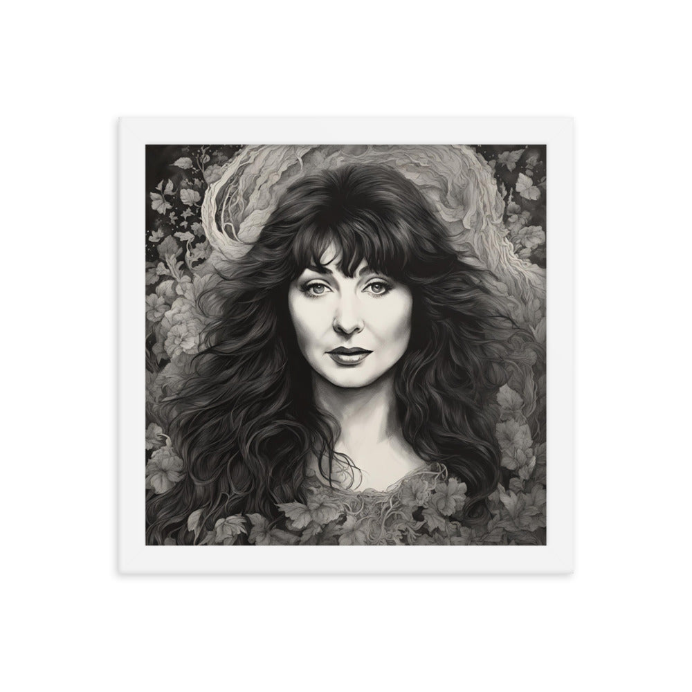 Kate Bush Portrait on Matte Paper Framed Poster - Concordia Style Boutique