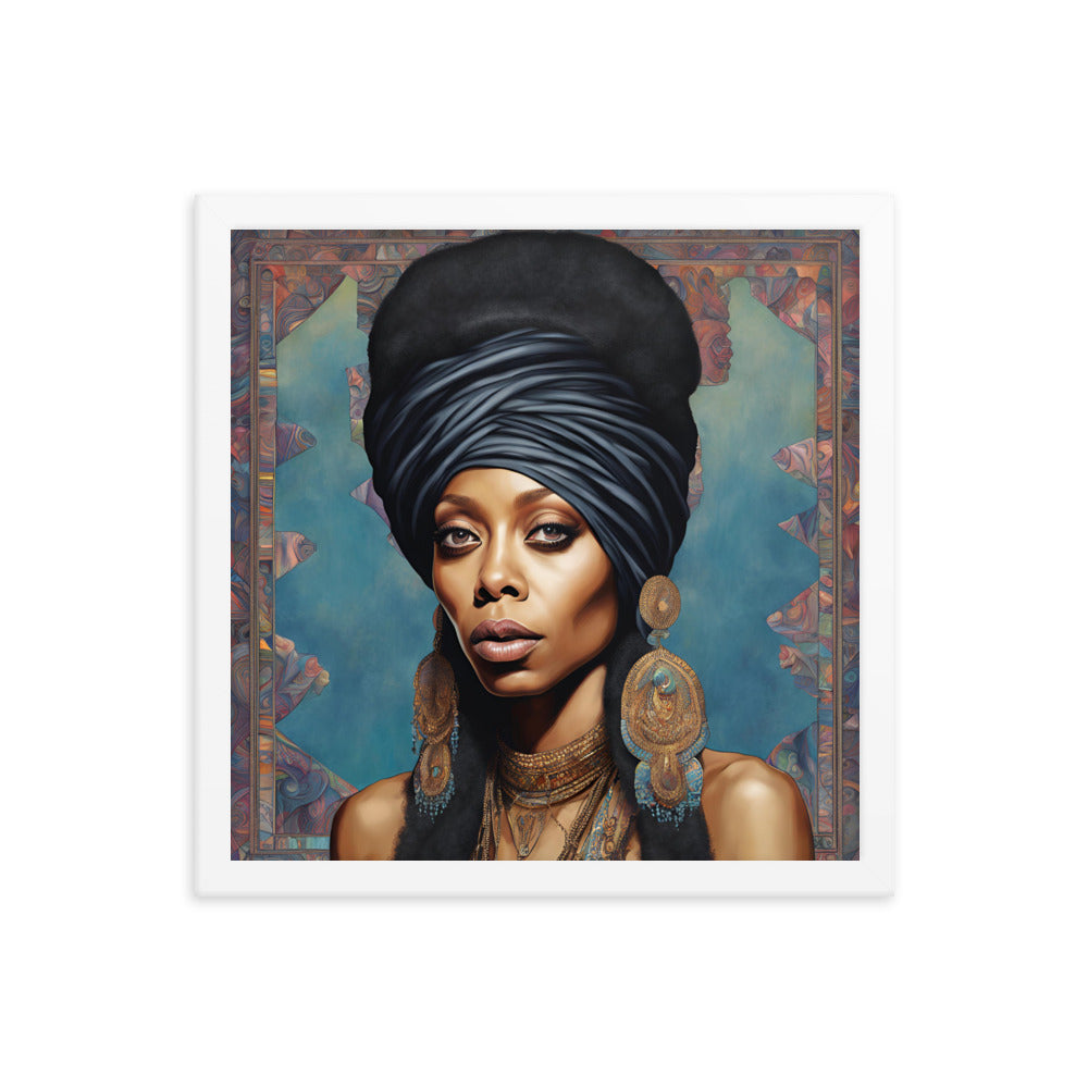 Erykah Badu Portrait on Matte Paper Framed Poster - Concordia Style Boutique