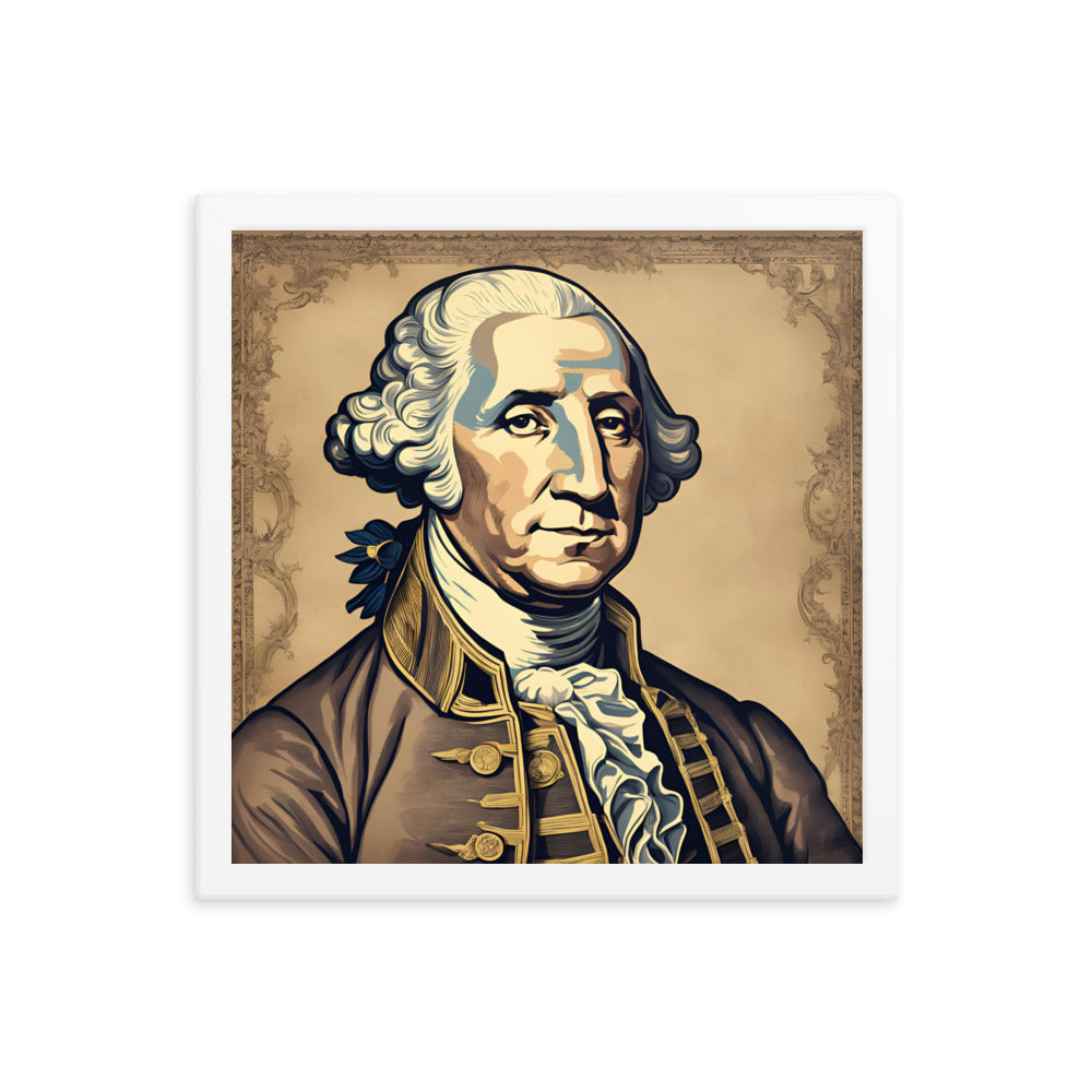 George Washington Portrait on Matte Paper Framed Poster - Concordia Style Boutique