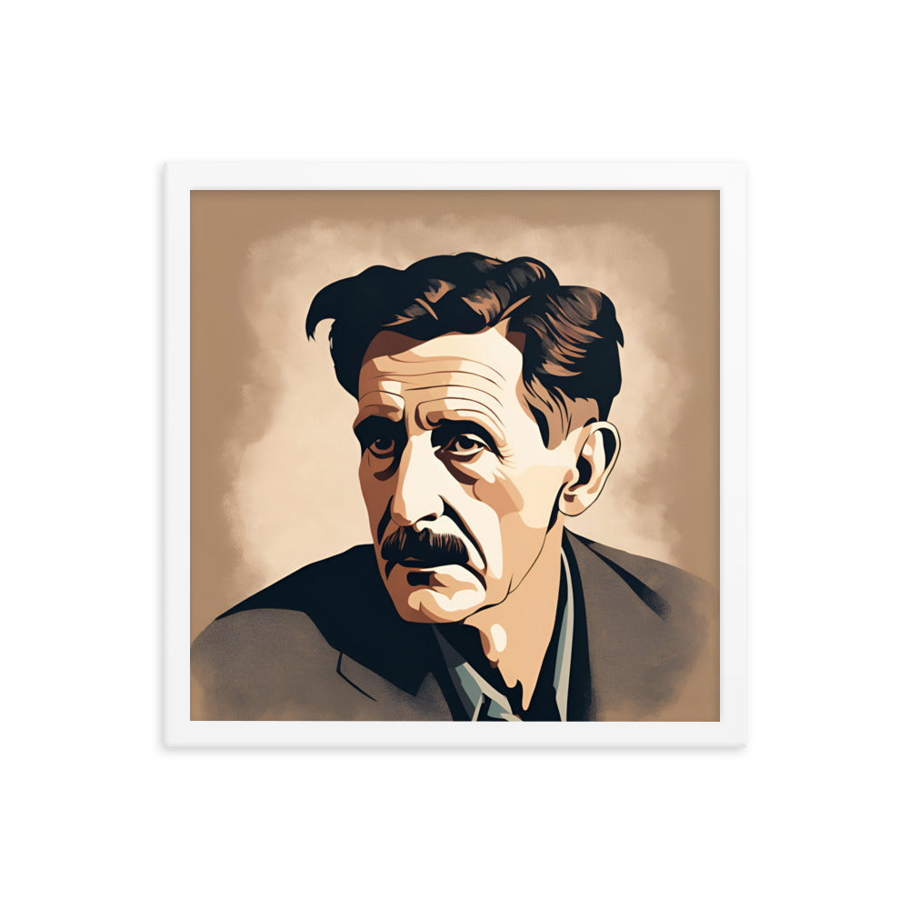 George Orwell Portrait on Matte Paper Framed Poster - Concordia Style Boutique
