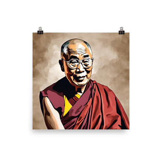 Dalai Lama Portrait on Matte Paper Poster - Concordia Style Boutique
