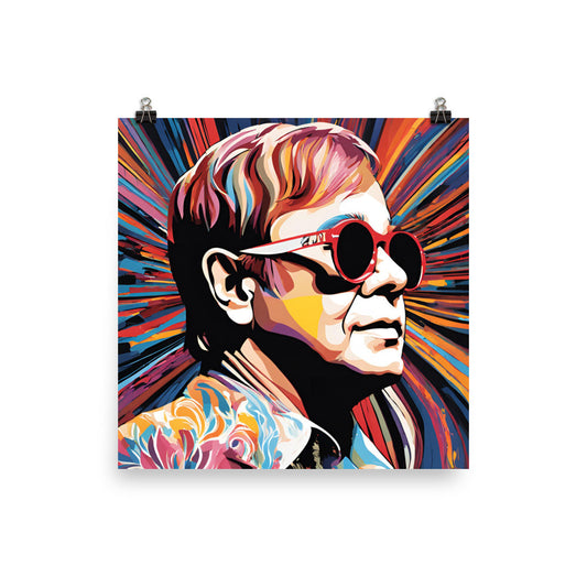 Elton John Portrait on Matte Paper Poster - Concordia Style Boutique