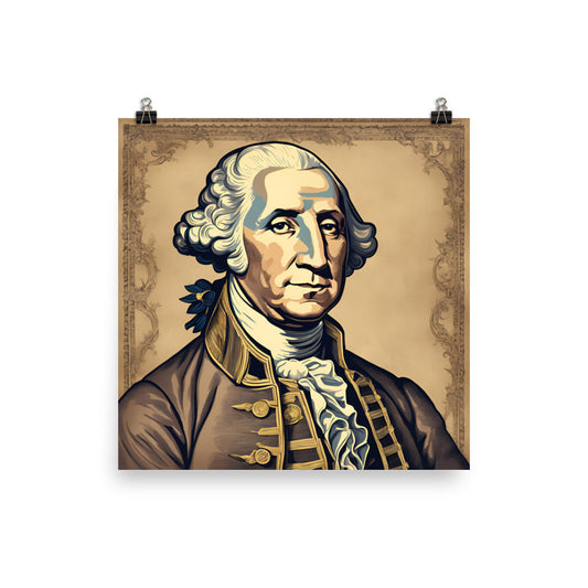George Washington Portrait on Matte Paper Poster - Concordia Style Boutique