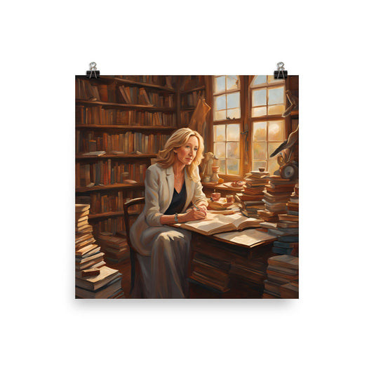 J. K. Rowling Portrait on Matte Paper Poster - Concordia Style Boutique