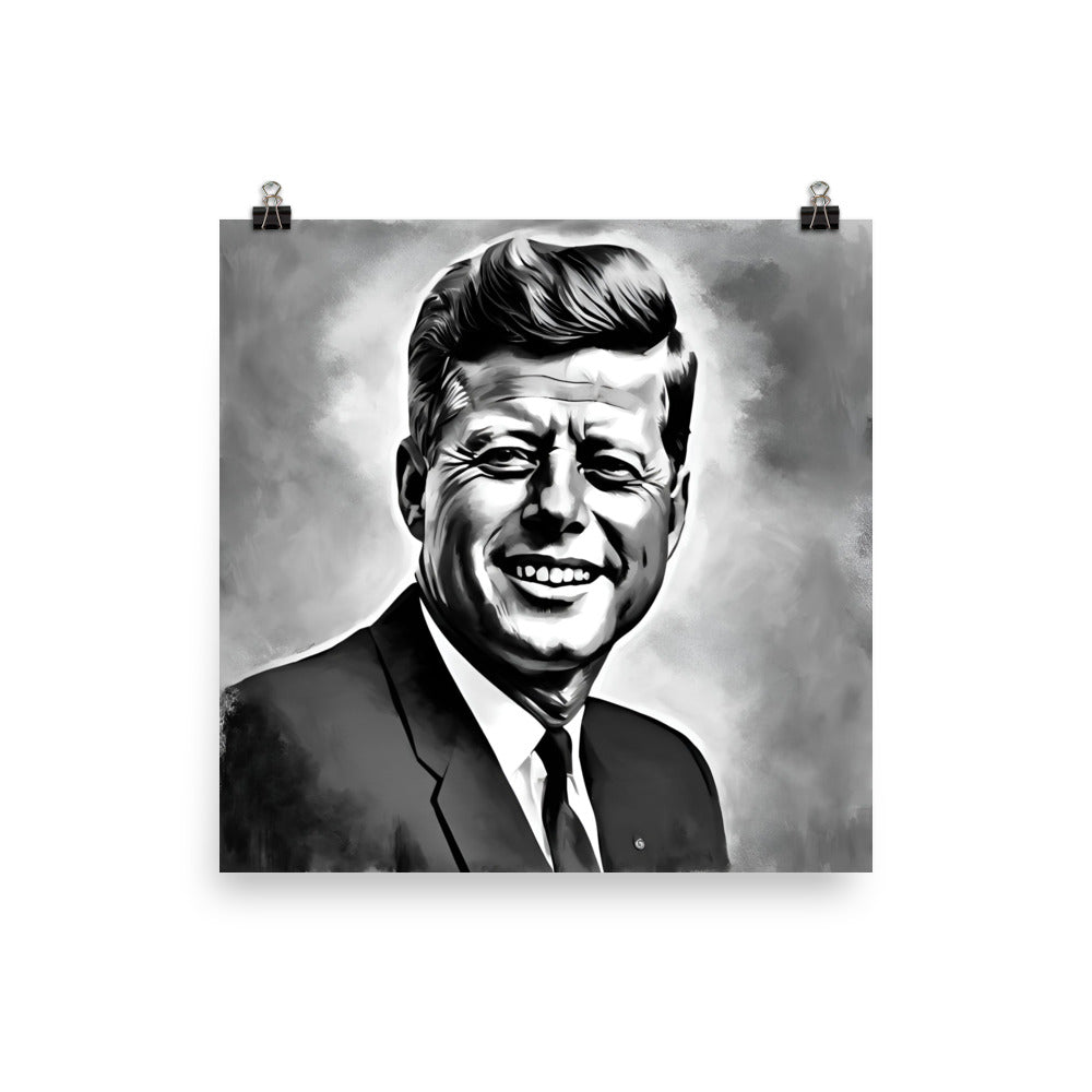 John F. Kennedy Portrait on Matte Paper Poster - Concordia Style Boutique