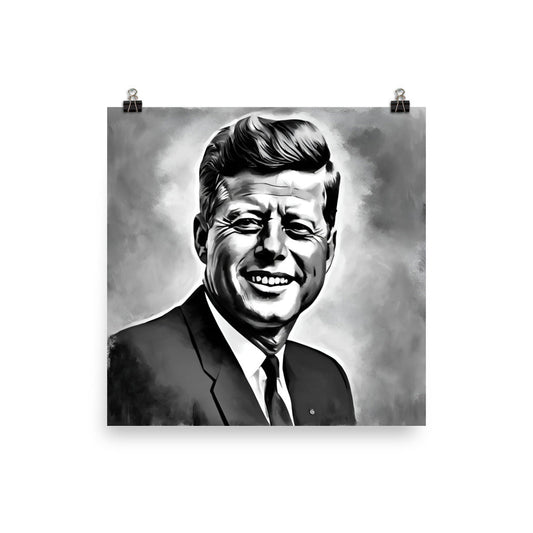 John F. Kennedy Portrait on Matte Paper Poster - Concordia Style Boutique