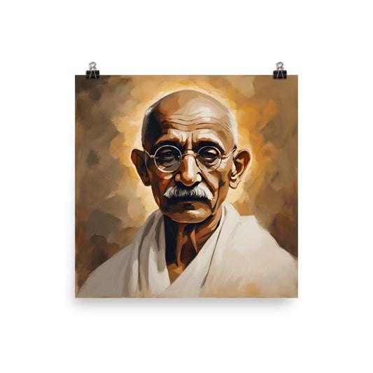 Mahatma Gandhi Portrait on Matte Paper Poster - Concordia Style Boutique