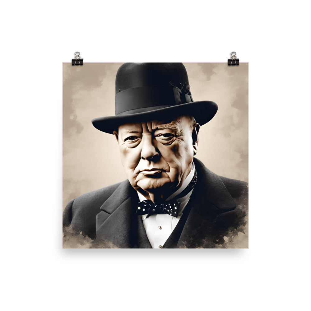 Winston Churchill Portrait on Matte Paper Poster - Concordia Style Boutique