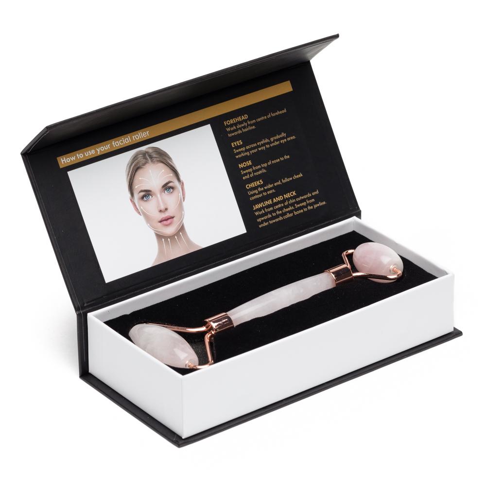 Genuine Rose Quartz Roller - Massage for Skin Tightening and Firming - Concordia Style Boutique