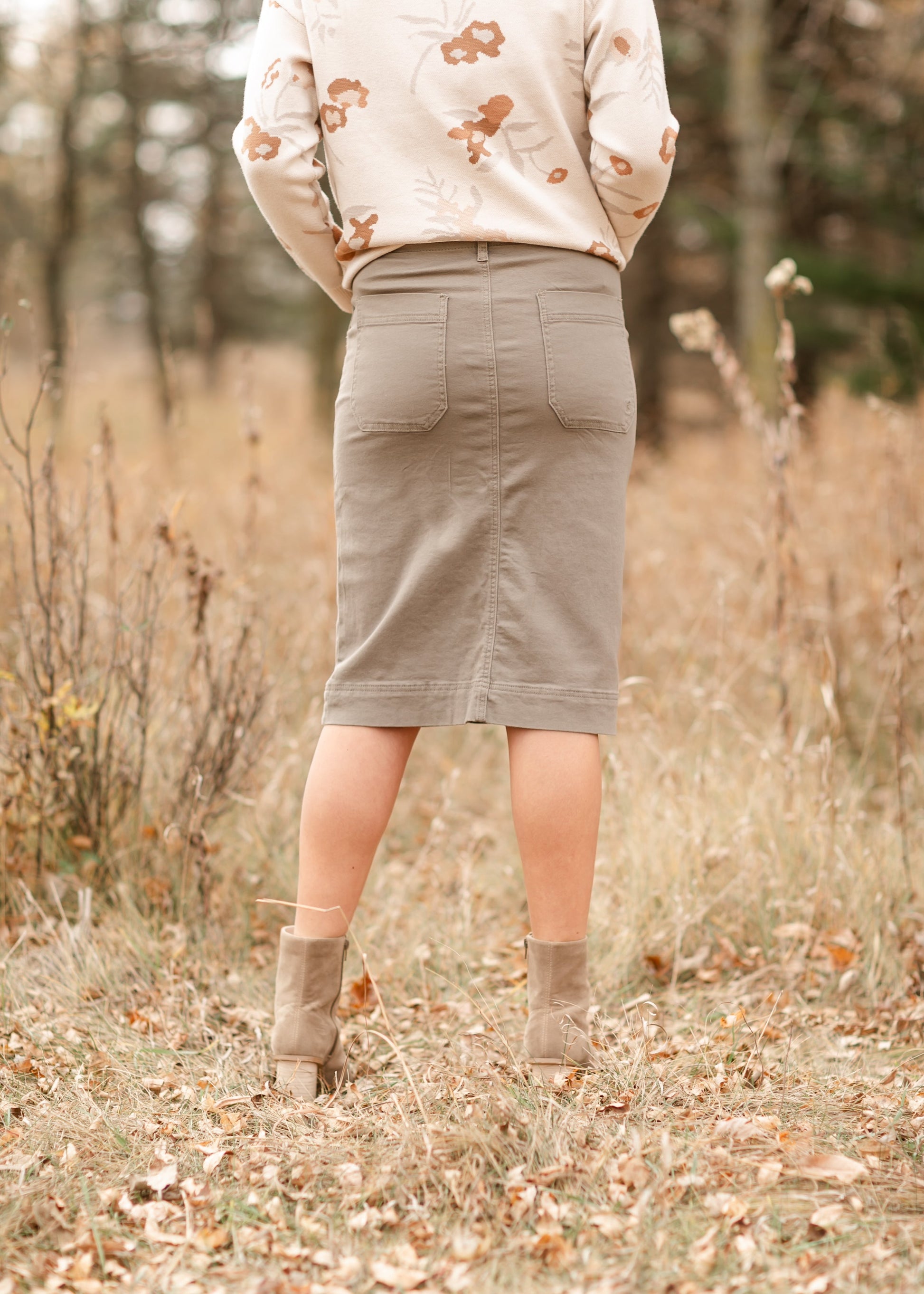 Erica Cotton Twill Midi Skirt - Concordia Style Boutique