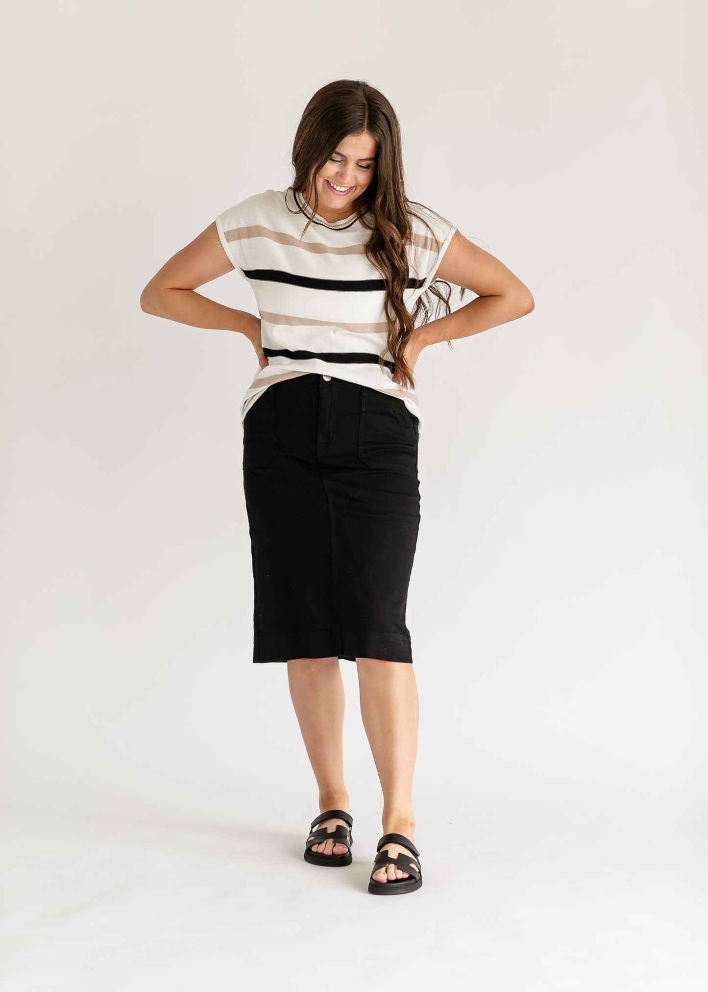 Erica Cotton Twill Midi Skirt - Concordia Style Boutique