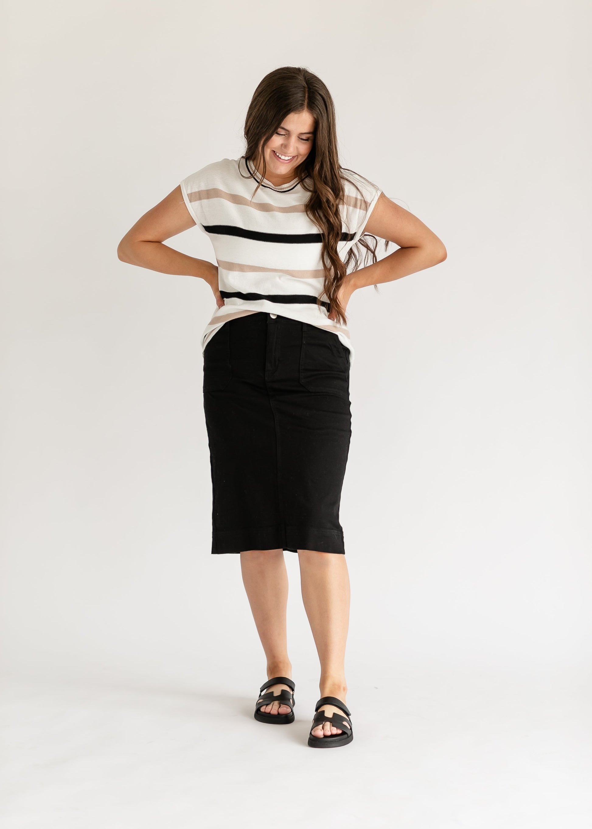 Erica Cotton Twill Midi Skirt - Concordia Style Boutique