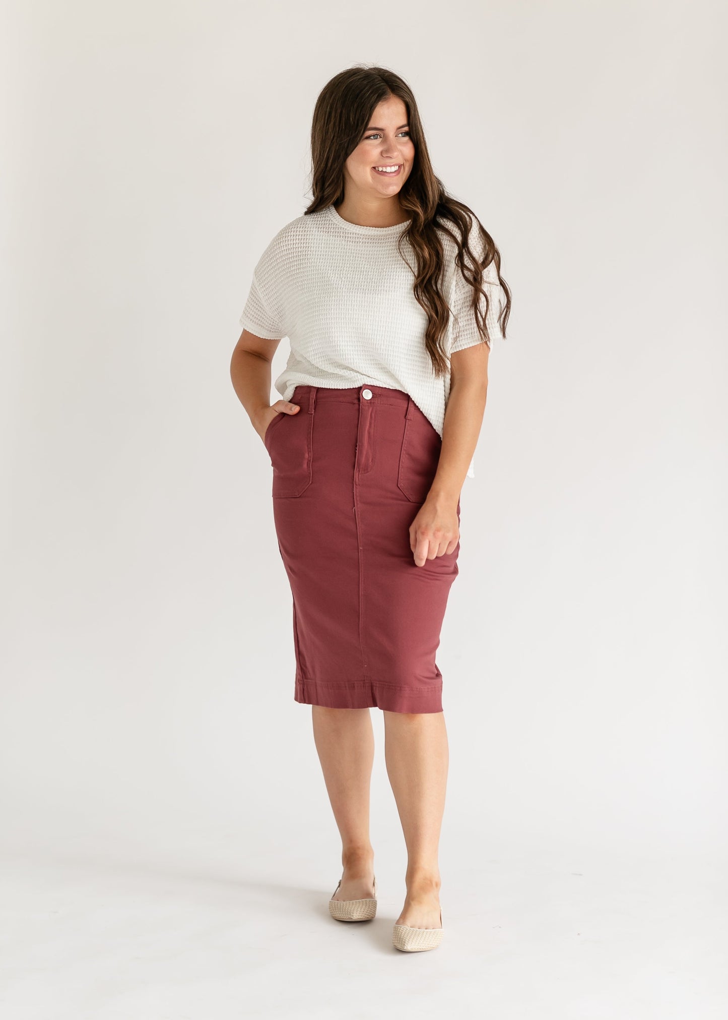 Erica Cotton Twill Midi Skirt - Concordia Style Boutique