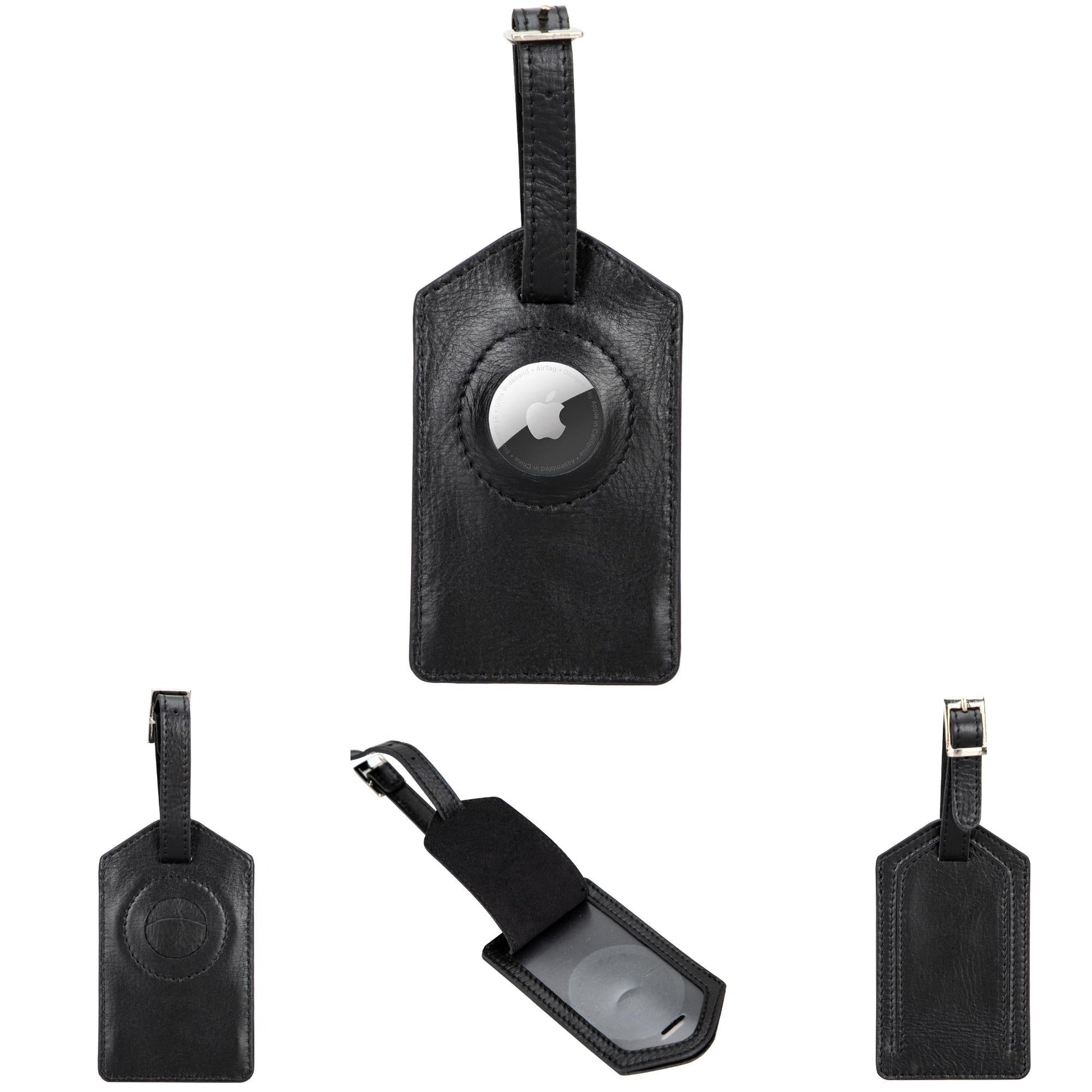 Estes Genuine Leather Luggage Tag with AirTag Slot - Concordia Style Boutique