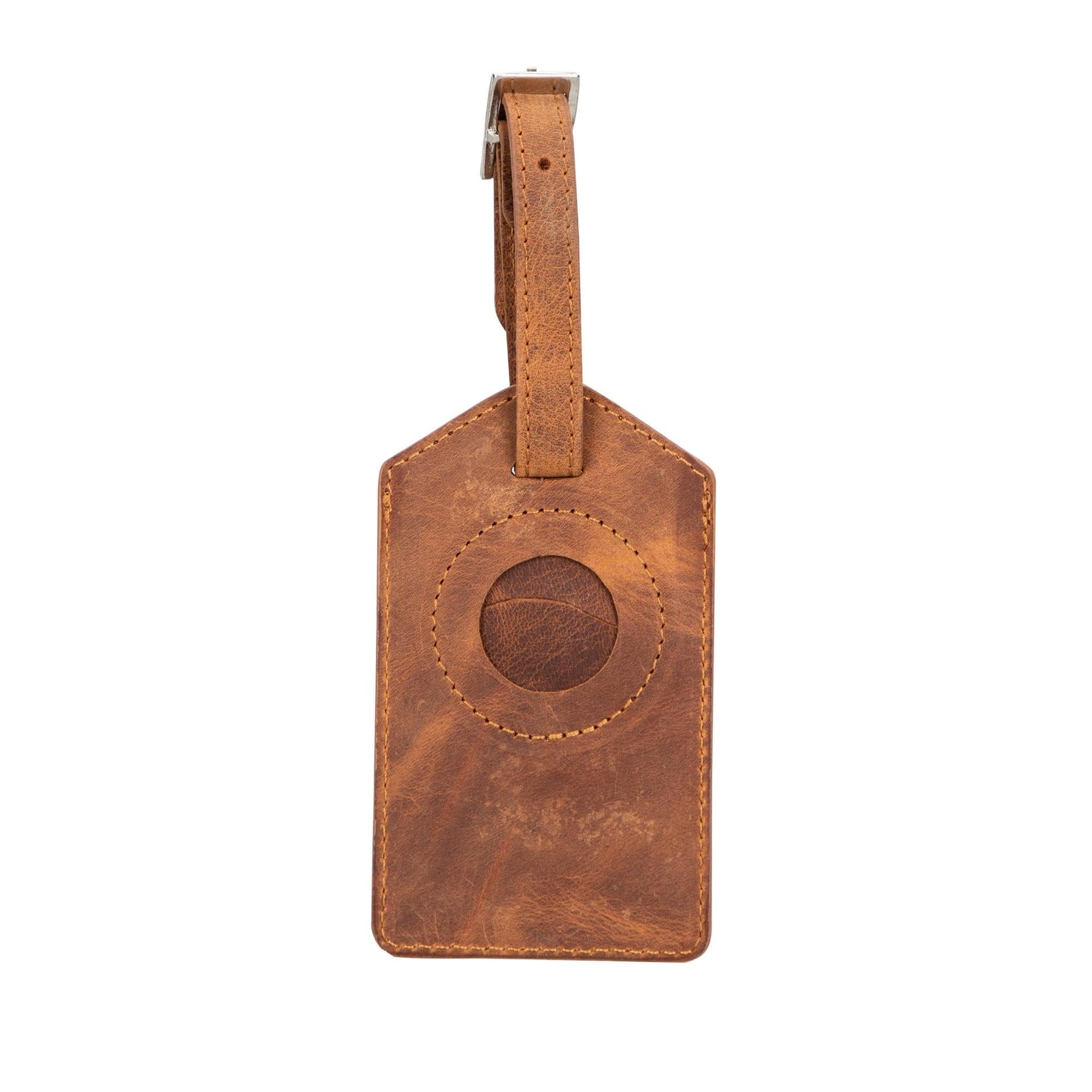 Estes Genuine Leather Luggage Tag with AirTag Slot - Concordia Style Boutique