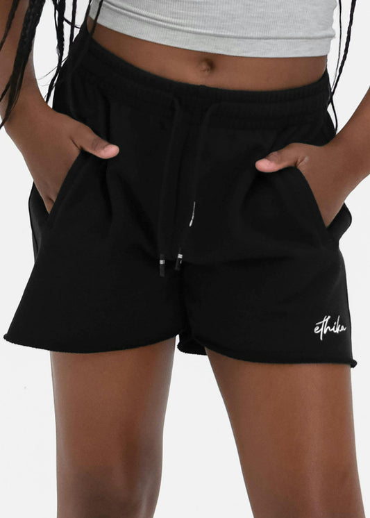 Black | Girls Raw Edge Short