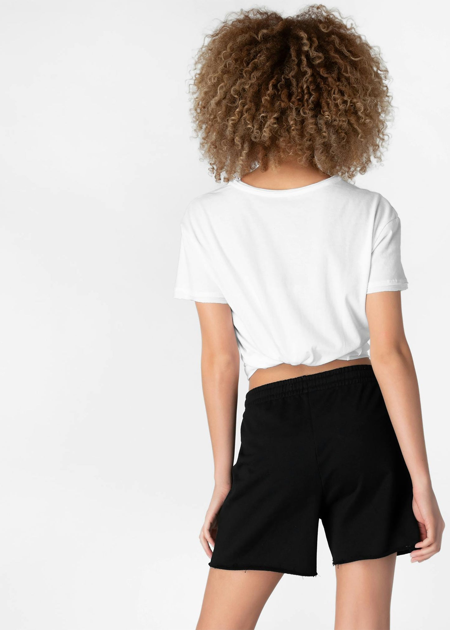 Black | Womens Raw Edge Short