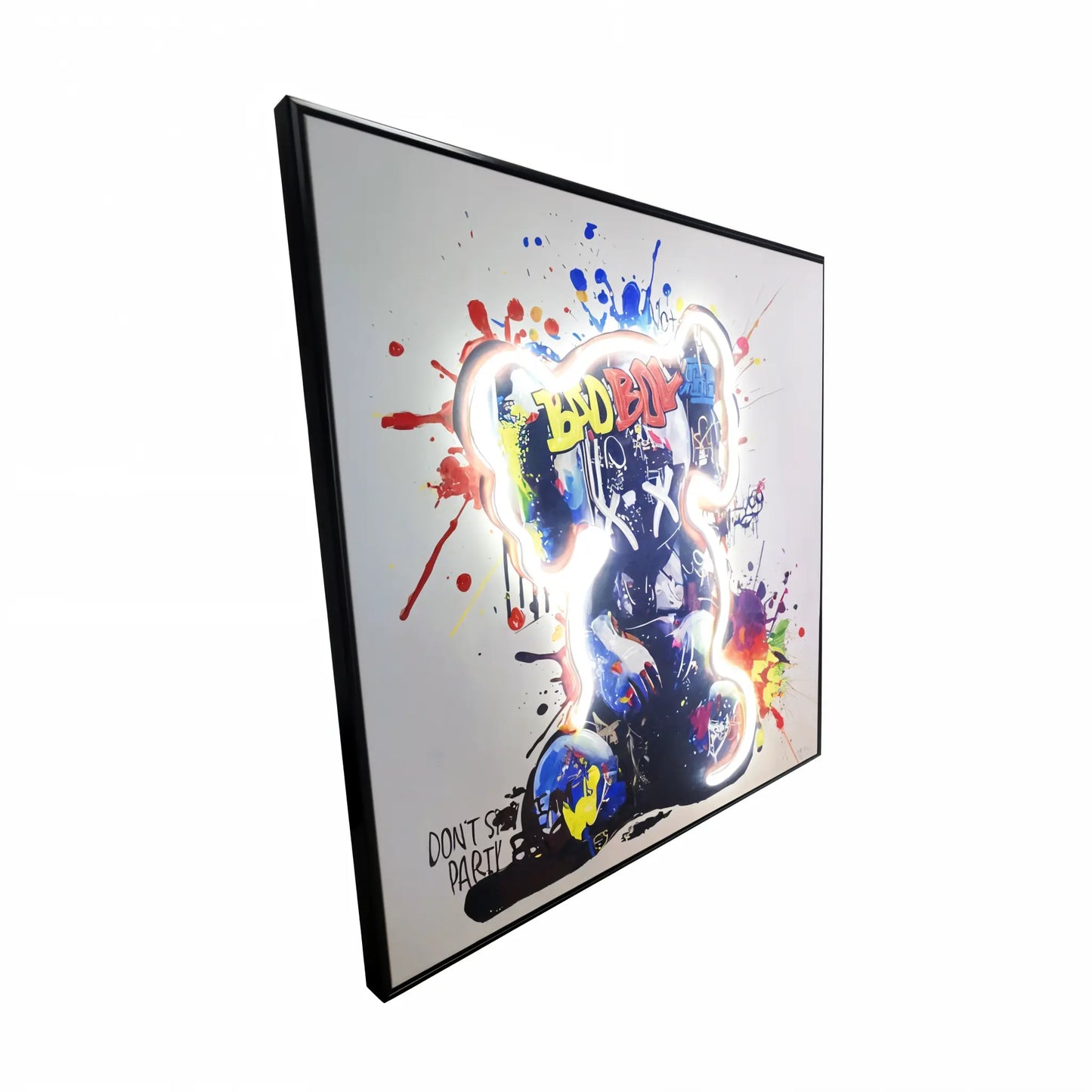 Dancing Street Art Figure LED Light – Modern LED Sculpture with X Eyes