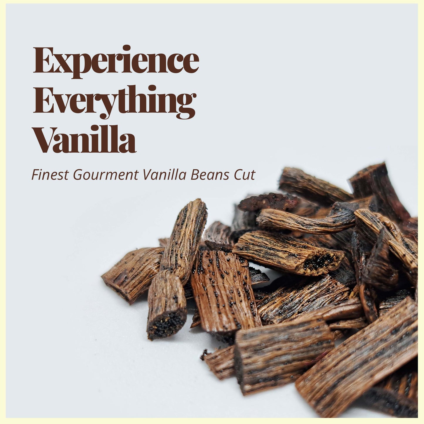Premium Vanilla  Cuts - 1 lb. From Whole Vanilla Beans Grade B | Cut and Sorted for Easy Use