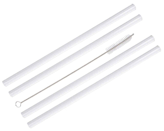 Extra Long Glass Straws for Half Gallon Mason Jars 4 Pack + Cleaner - Concordia Style Boutique