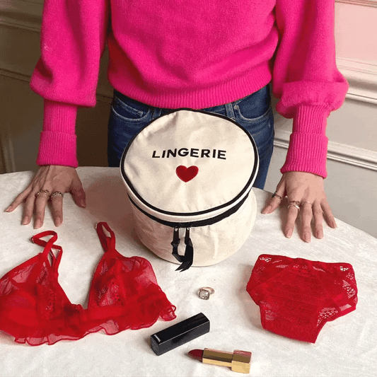Round Lingerie Case, Cream - Concordia Style Boutique
