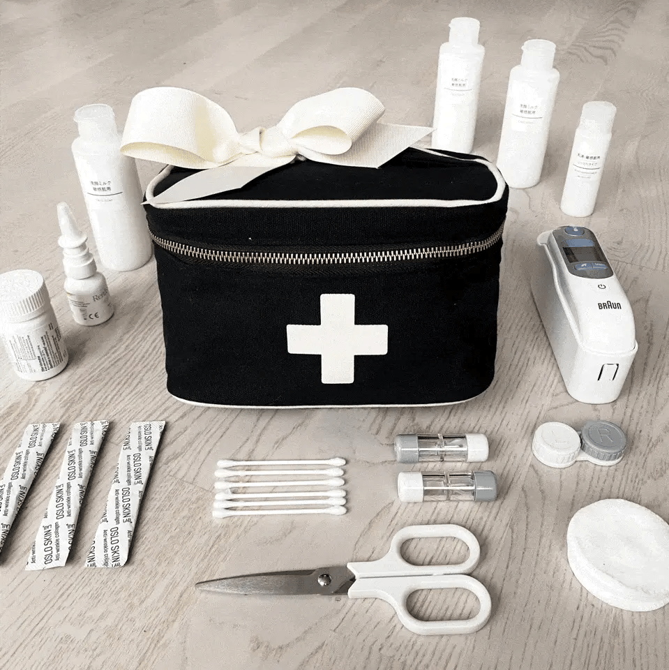 Meds and First Aid Storage Box, Black - Concordia Style Boutique