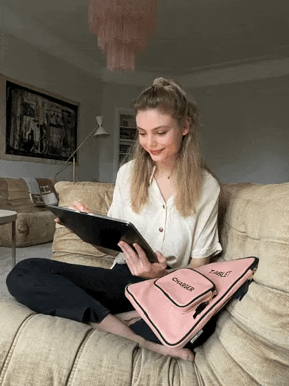 Tablet Case 11", Charger Pocket, Pink/Blush - Premium 5620 - Luggage & Bags > Luggage Accessories > Packing Organizers from Bag-all - Just $21! Shop now at Concordia Style Boutique