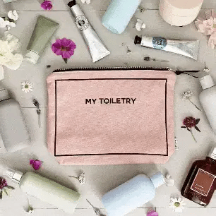 Toiletry Pouch with Coated Lining, Pink/Blush - Concordia Style Boutique