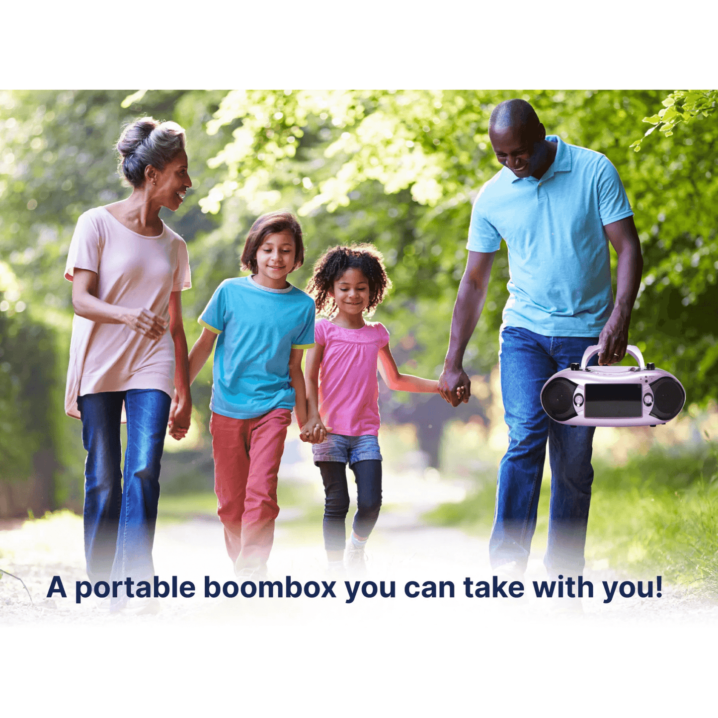 Emerson 7" Bluetooth DVD Boombox with AMFM Radio & Digital TV