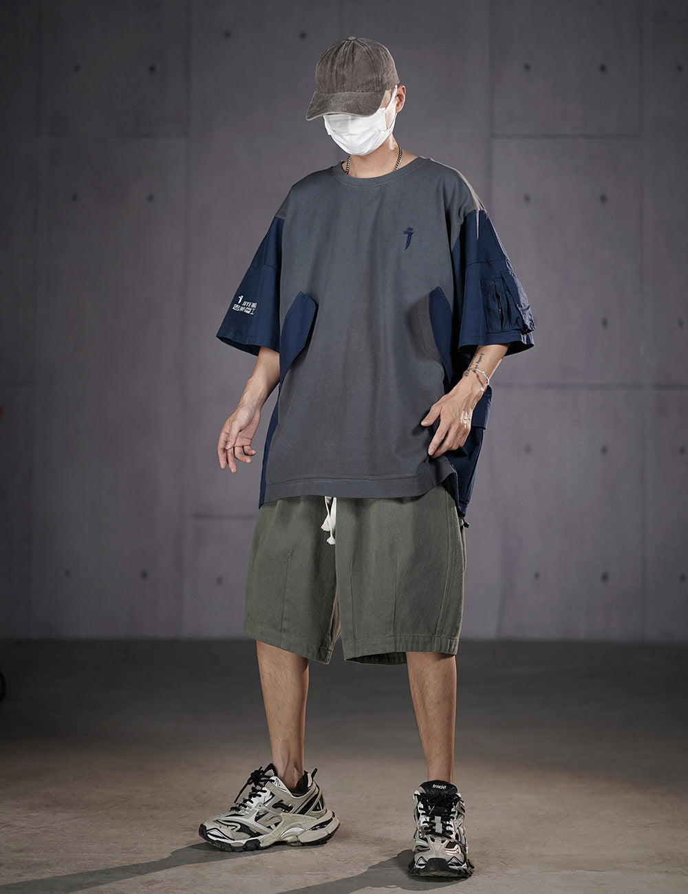 HiT38 Double Patchwork I-Tech Tee - Concordia Style Boutique