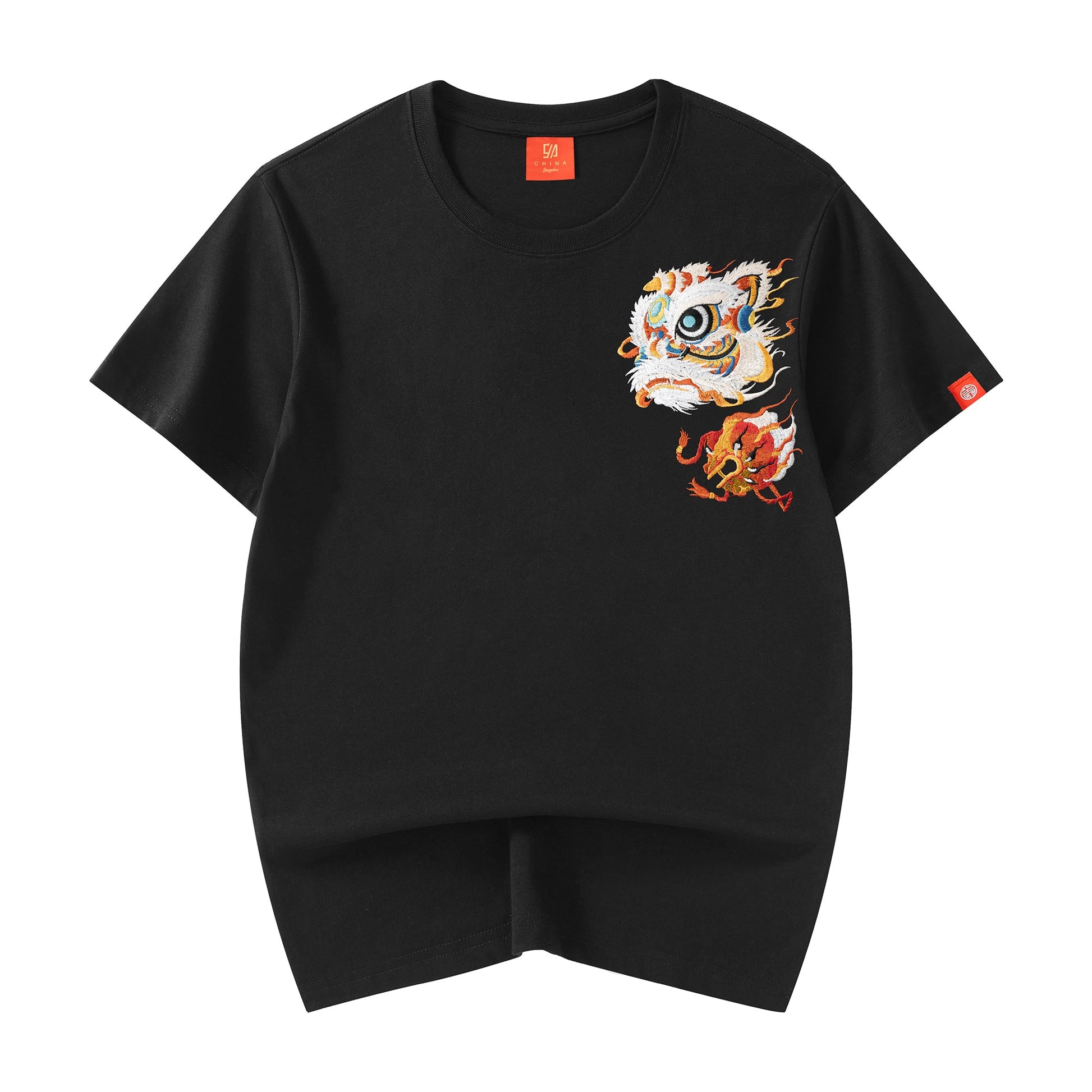 KH766 Lion Embroidery Tee - Concordia Style Boutique