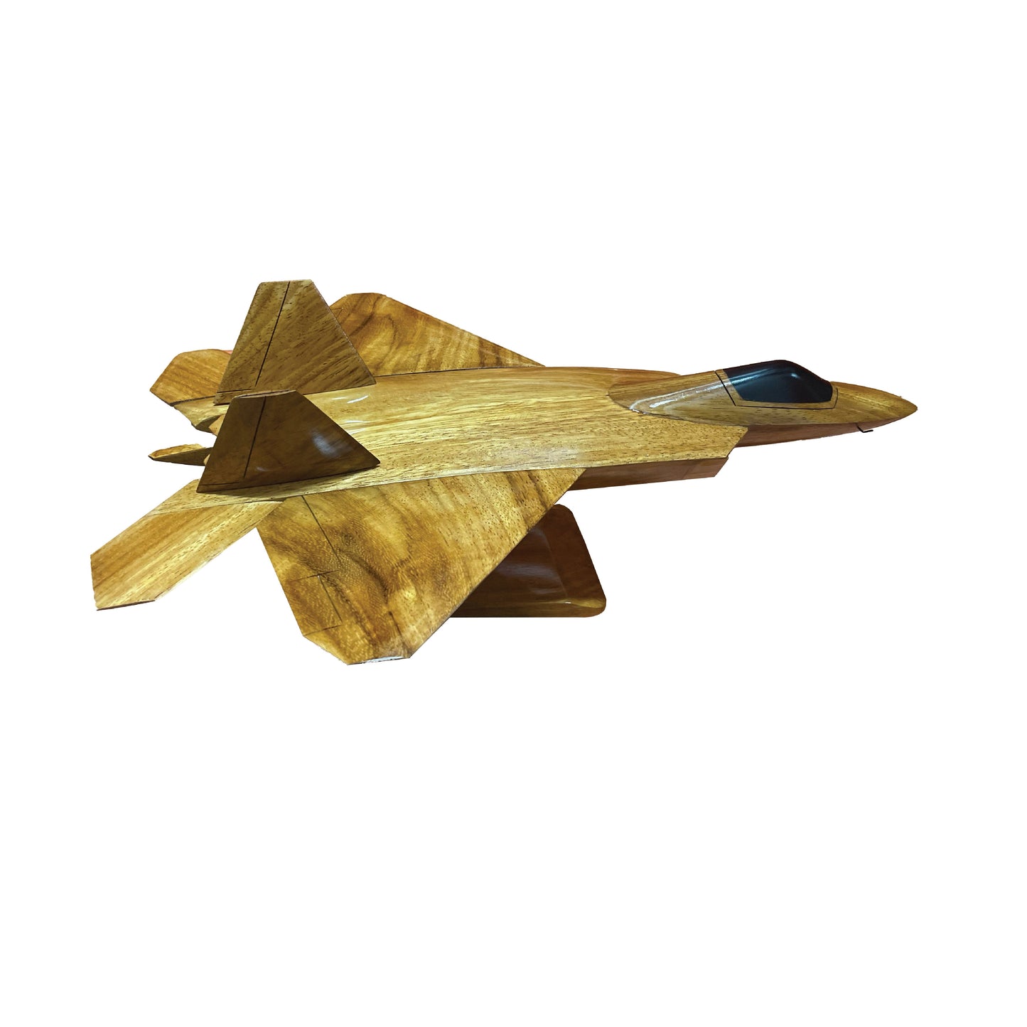 F22 Raptor Mahogany Wood Desktop Airplane Model