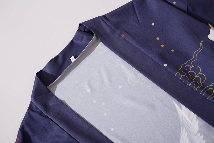 YC6316 Purple Cranes Kimono - Concordia Style Boutique