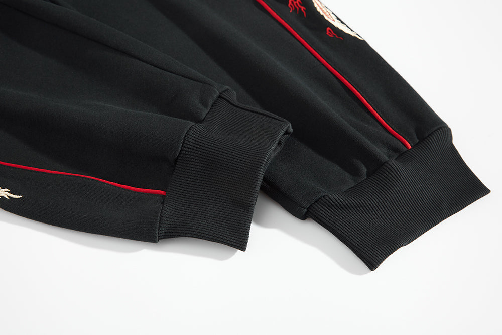 KH7061 Dragon Embroidery Joggers - Concordia Style Boutique