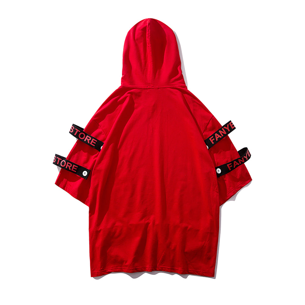Red Solo Movement Short Sleeves Hoodie - Concordia Style Boutique