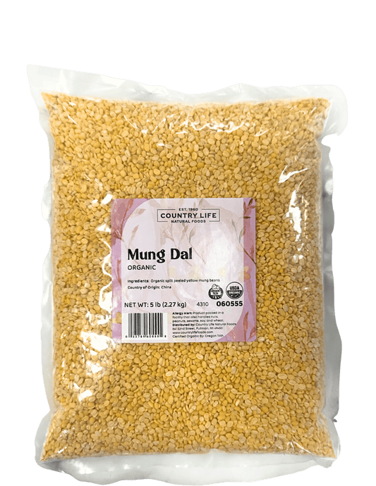 Mung Dal Beans, Yellow, Organic, Split Peeled - Concordia Style Boutique
