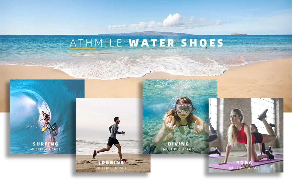 Water Shoes for Women and Men - Quick-Dry Aqua Socks - For Swiming and Beach Barefoot Yoga Exercises - Sport Accessories- Pool or Camping - Adult and Youth Sizes - Concordia Style Boutique